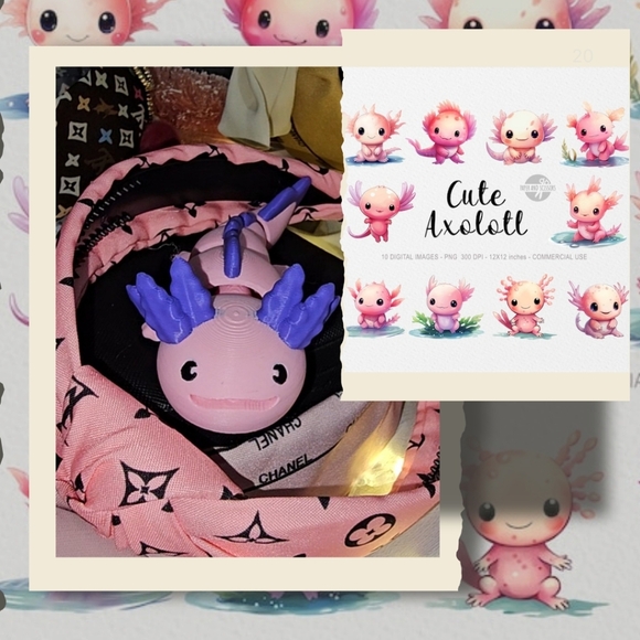 1...3d printed axolotl - Picture 1 of 2